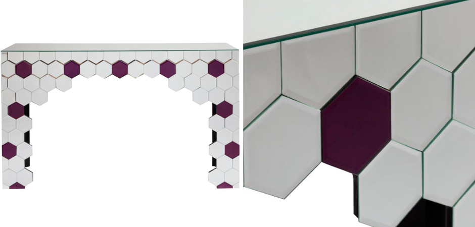 Консоль Mirrored Honeycomb Консоль Mirrored Honeycomb - Loft-Concept в Твери