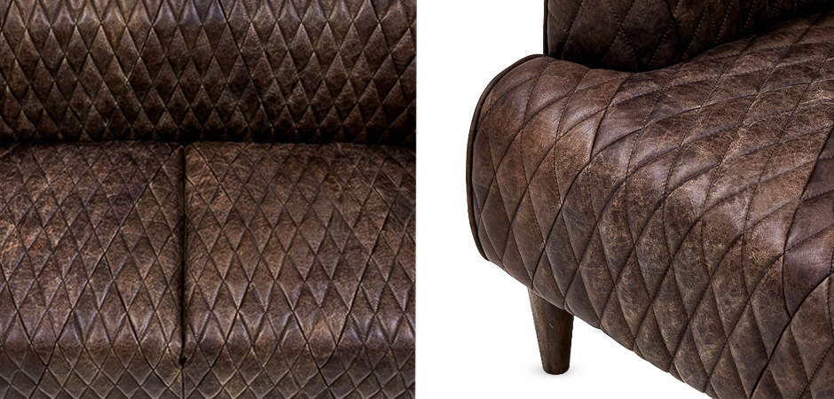Диван Rhombuses Upholstery Triple Sofa Диван Rhombuses Upholstery Triple Sofa - Loft-Concept в Твери