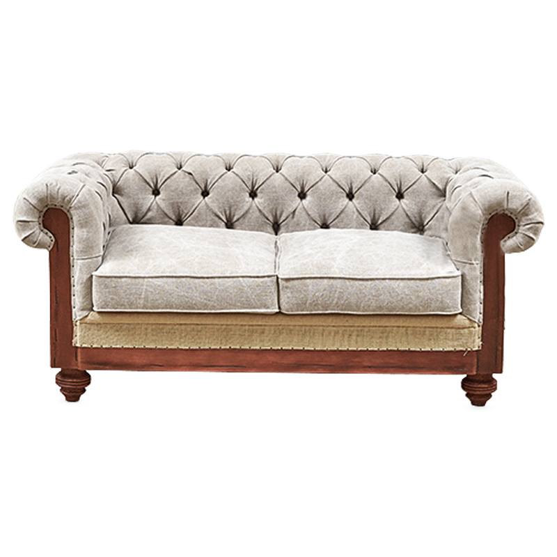 Диван Deconstructed Chesterfield Sofa double Ivory Коричневый Бежево-серый Диван Deconstructed Chesterfield Sofa double Ivory Коричневый Бежево-серый в Твери | Loft Concept