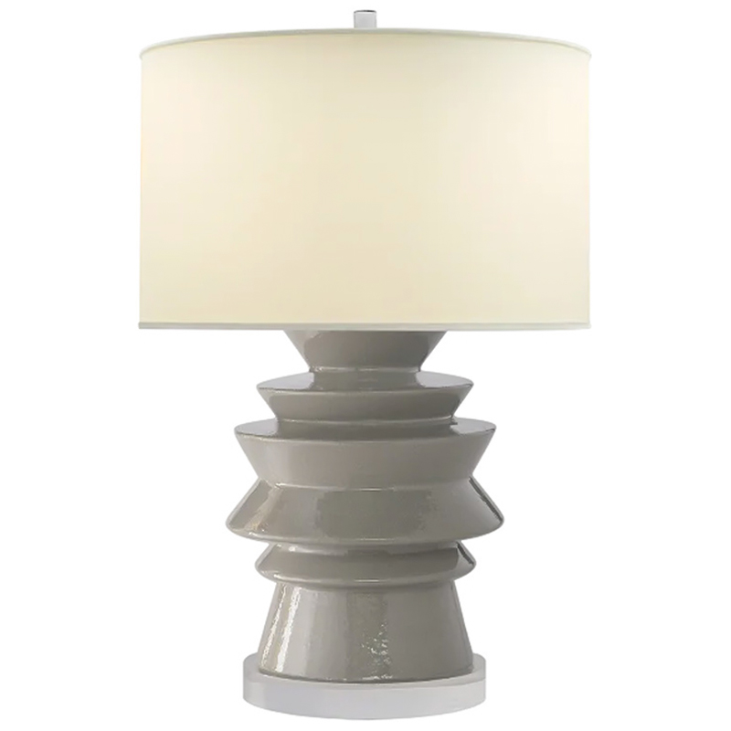Настольная Лампа Серая Chapman Disk Table Lamp Серый Бежевый Настольная Лампа Серая Chapman Disk Table Lamp Серый Бежевый в Твери | Loft Concept