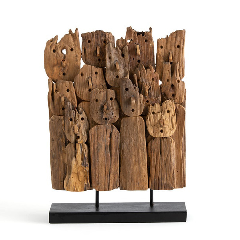 Статуэтка Wooden Sculpture Коричневый Черный Статуэтка Wooden Sculpture Коричневый Черный в Твери | Loft Concept