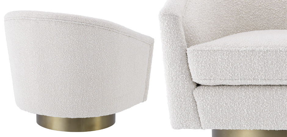 Кресло Eichholtz Swivel Chair Catene Boucle cream Кресло Eichholtz Swivel Chair Catene Boucle cream - Loft-Concept в Твери