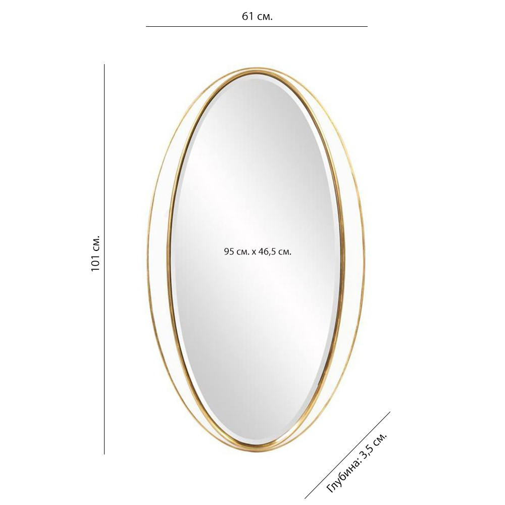 Зеркало овальное в глянцевой раме Mirror Gloss Зеркало овальное в глянцевой раме Mirror Gloss в Твери