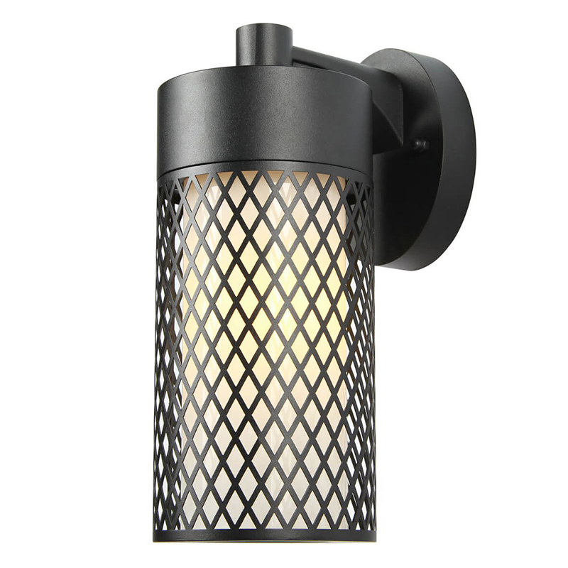 Уличный настенный светильник Holger Street Lamp B Черный Белое матовое стекло Уличный настенный светильник Holger Street Lamp B Черный Белое матовое стекло в Твери | Loft Concept
