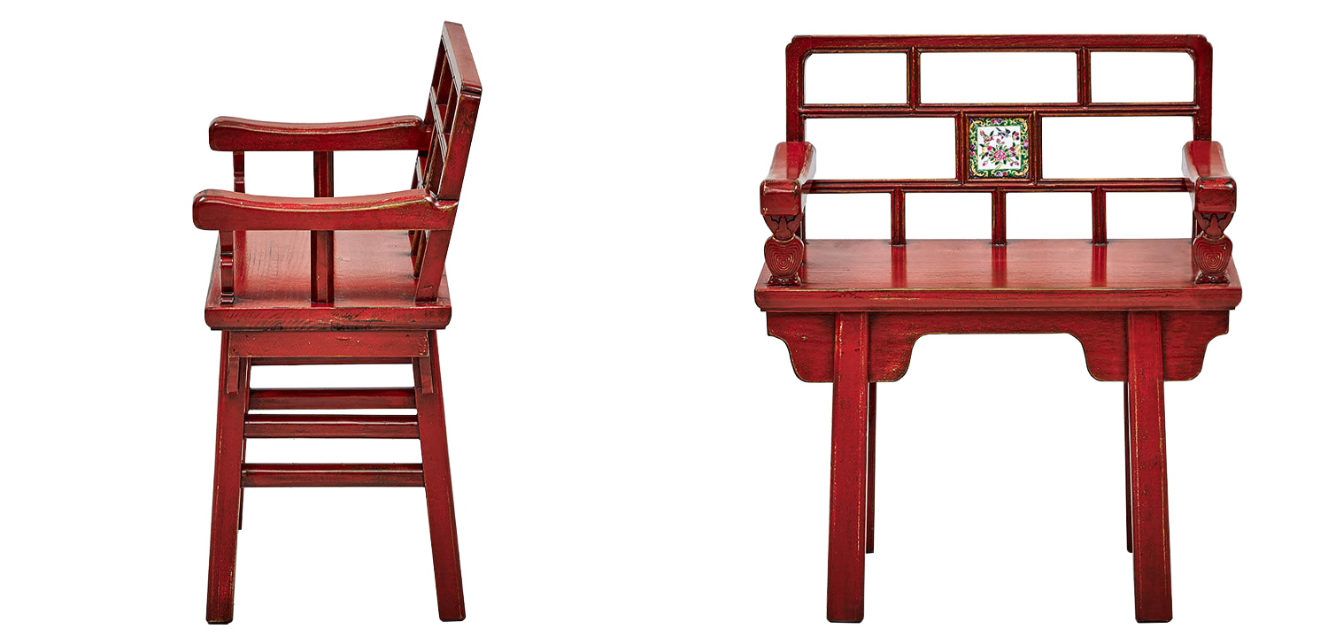 Стул Chinoiserie Red Stool - фото