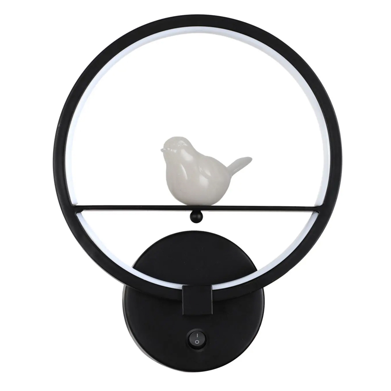 Бра Bird Ring Sconce black Черный Бра Bird Ring Sconce black Черный в Твери | Loft Concept