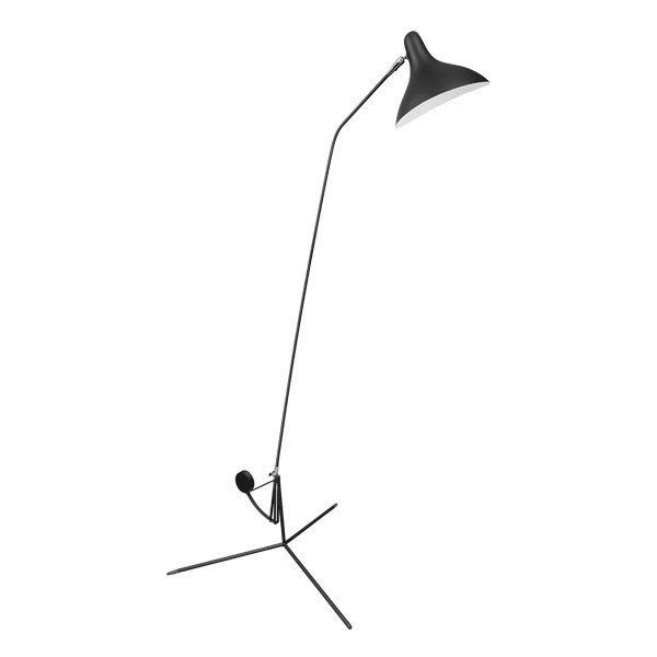 Торшер Lampara Tripod Floor Lamp Черный Хром Белый в Твери | Loft Concept 