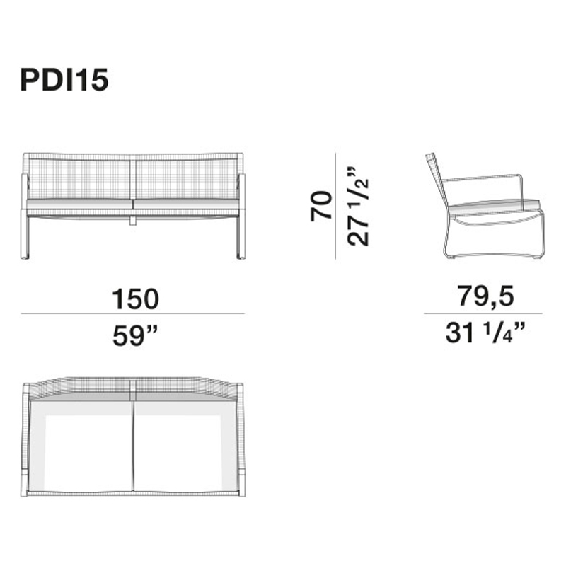 Двухместный уличный диван PHOENIX Sofa Двухместный уличный диван PHOENIX Sofa в Твери