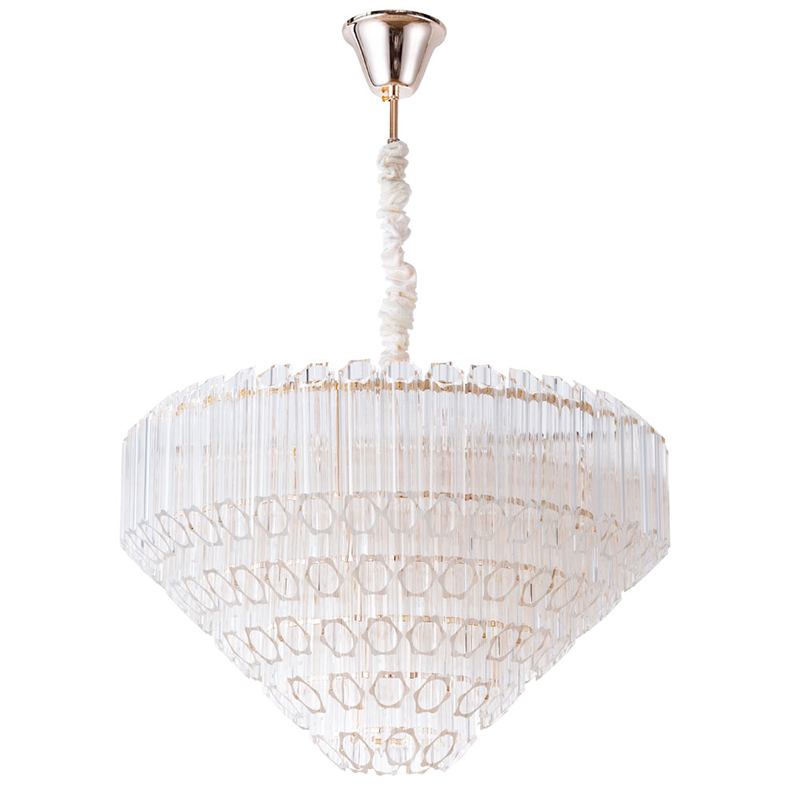 Люстра Hexagon Tube Light Crystal Chandelier Прозрачный Люстра Hexagon Tube Light Crystal Chandelier Прозрачный в Твери | Loft Concept