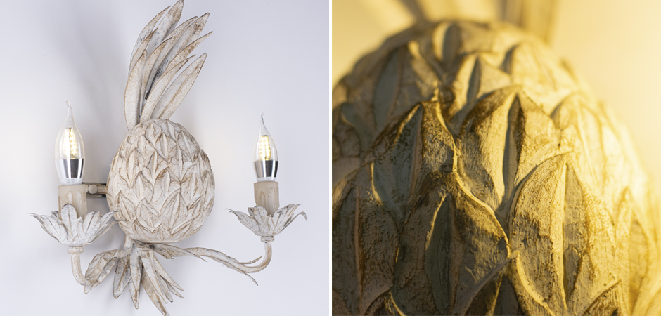 Бра Ананас белый прованс Pineapple Wall Lamp Бра Ананас белый прованс Pineapple Wall Lamp - Loft-Concept в Твери