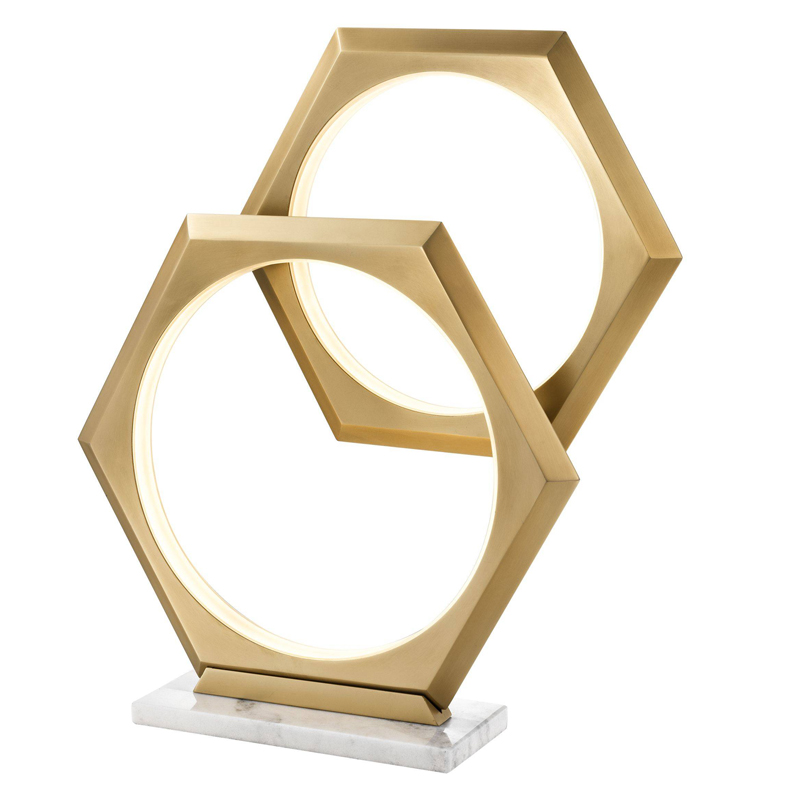 Настольная лампа Eichholtz Table Lamp Hexum Латунь Античная полированная Белый Мрамор Bianco Настольная лампа Eichholtz Table Lamp Hexum Латунь Античная полированная Белый Мрамор Bianco в Твери | Loft Concept