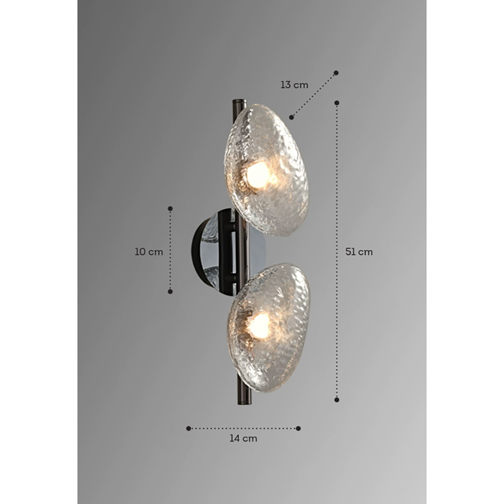 Бра LINDIS FROST LONG WALL 2 лампы Прозрачное стекло в Твери