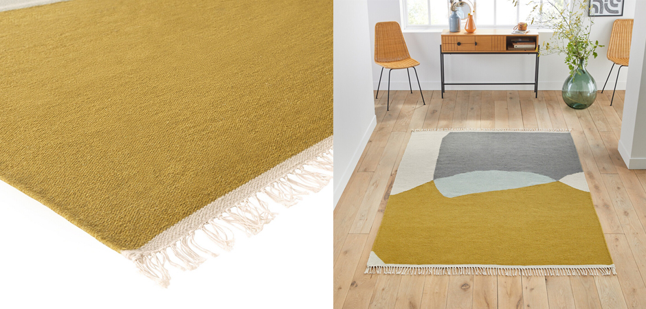Ковер Сarpet with Fringe шерсть и хлопок Ковер Сarpet with Fringe шерсть и хлопок - Loft-Concept в Твери