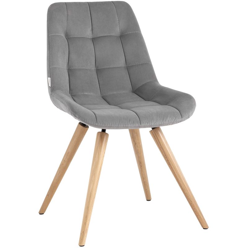 Стул NANCY Chair Серый Велюр  Серый Древесина в Твери | Loft Concept 