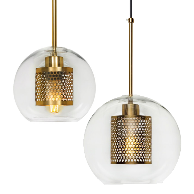 Perforated Vessel Pendant Lamp Gold Ball Золотой Прозрачное Стекло Perforated Vessel Pendant Lamp Gold Ball Золотой Прозрачное Стекло в Твери | Loft Concept
