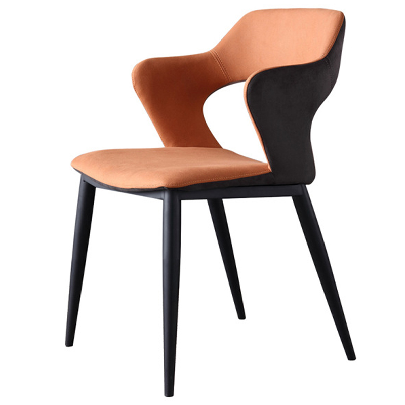 Стул с открытой спинкой Obrien Chair Orange and Grey Оранжевый и Серый Оранжевый Серый Черный в Твери | Loft Concept 