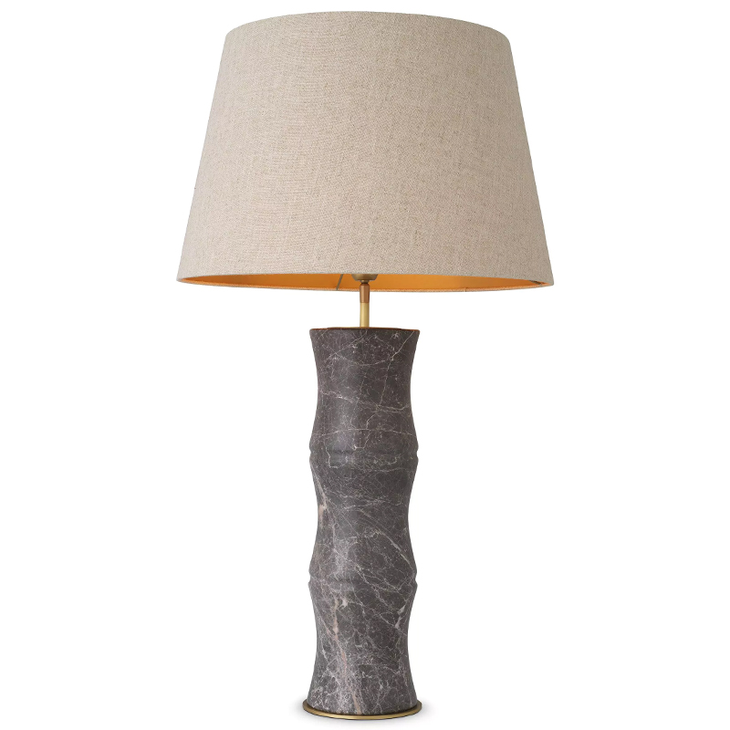 Настольная лампа Eichholtz Table Lamp Bonny Grey Бежево-серый Серый Латунь Настольная лампа Eichholtz Table Lamp Bonny Grey Бежево-серый Серый Латунь в Твери | Loft Concept