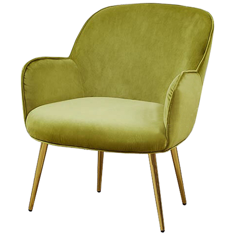 Кресло Waldeck Chair Light green Салатовый Глянцевое золото Кресло Waldeck Chair Light green Салатовый Глянцевое золото в Твери | Loft Concept