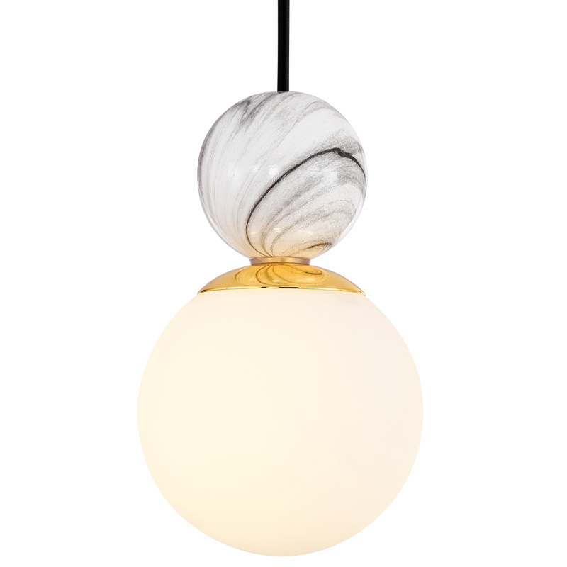 Подвесной светильник White Marble Decor Белый Золотой Черный Белый Мрамор Bianco Подвесной светильник White Marble Decor Белый Золотой Черный Белый Мрамор Bianco в Твери | Loft Concept