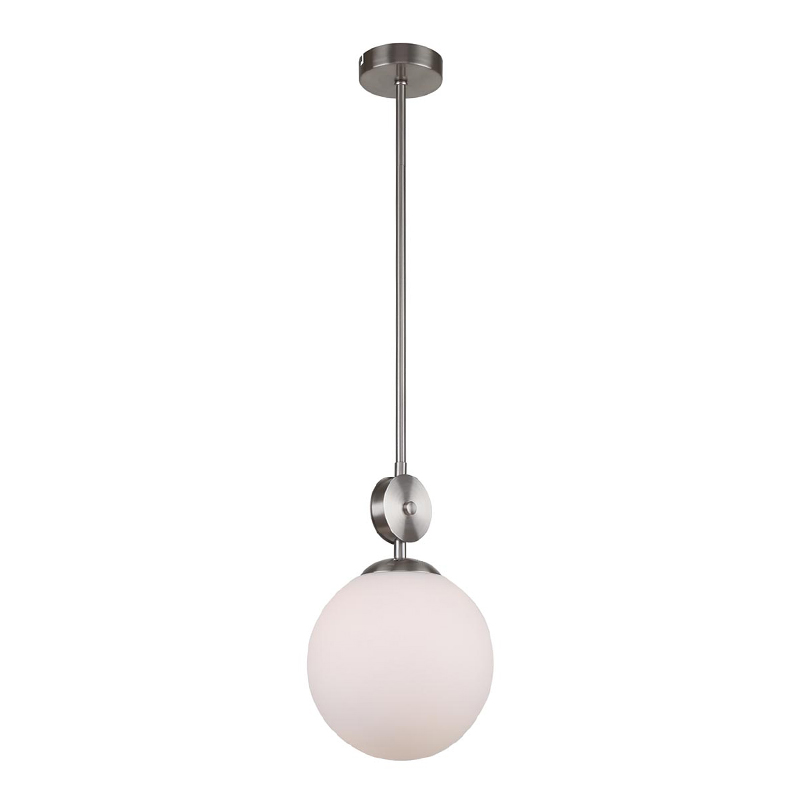 Подвесной светильник Kyran Nickel Hanging Lamp Никель Белый Подвесной светильник Kyran Nickel Hanging Lamp Никель Белый в Твери | Loft Concept