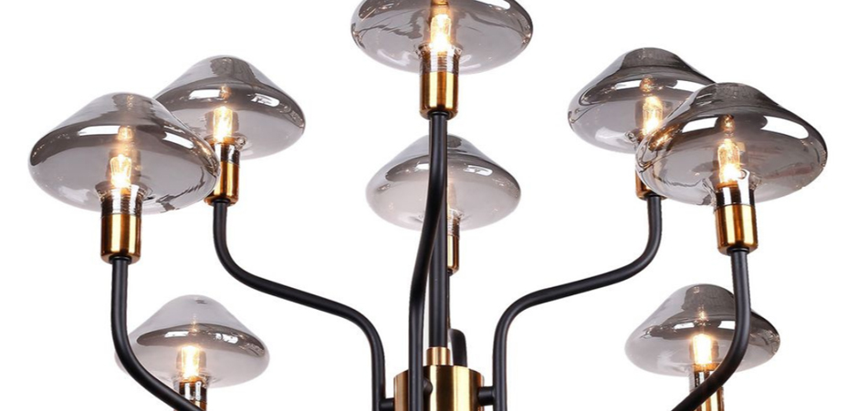Люстра Gray Glass Mushrooms Люстра Gray Glass Mushrooms - Loft-Concept в Твери