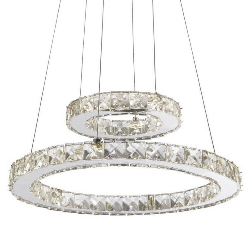 Люстра Crosshair Crystal Ring 2 Хром Прозрачный Люстра Crosshair Crystal Ring 2 Хром Прозрачный в Твери | Loft Concept