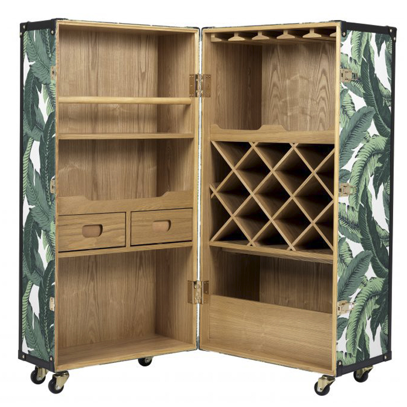 Винный шкаф Eichholtz Wine Cabinet Martini Bianco Tropical Белый Зеленый Древесина Золотой Винный шкаф Eichholtz Wine Cabinet Martini Bianco Tropical Белый Зеленый Древесина Золотой в Твери | Loft Concept