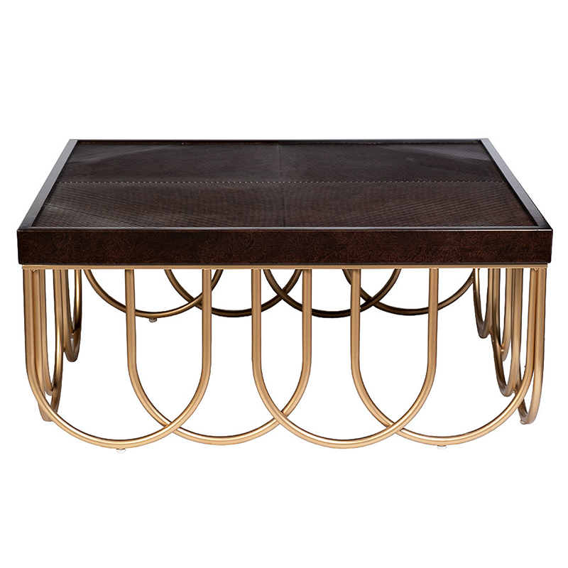 Кофейный стол Cassel Coffee Table Дерево Табак Золотой Кофейный стол Cassel Coffee Table Дерево Табак Золотой в Твери | Loft Concept
