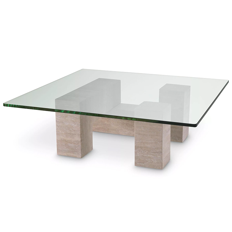 Кофейный стол Eichholtz Coffee Table Ikal Прозрачное Стекло Песочный Кофейный стол Eichholtz Coffee Table Ikal Прозрачное Стекло Песочный в Твери | Loft Concept