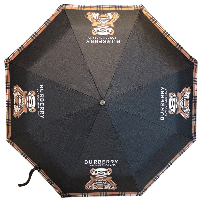 Зонт раскладной BURBERRY дизайн 002 Черный цвет Черный Коричневый Зонт раскладной BURBERRY дизайн 002 Черный цвет Черный Коричневый в Твери | Loft Concept