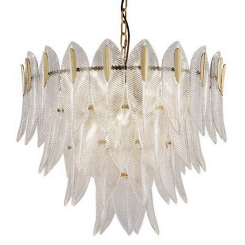 Люстра Textured Glass Petals Chandelier Бронза Белое матовое стекло Люстра Textured Glass Petals Chandelier Бронза Белое матовое стекло в Твери | Loft Concept