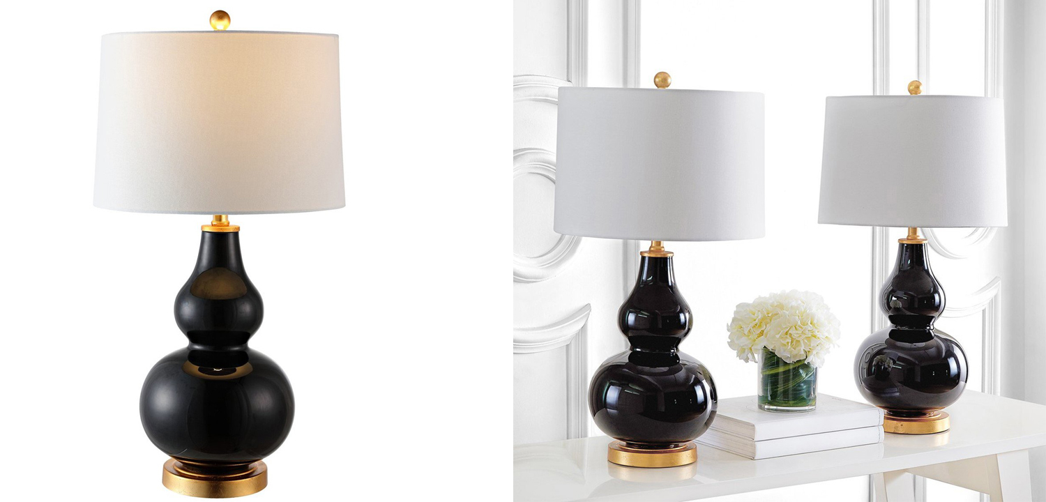 Настольная лампа Loraine Black Table lamp - фото