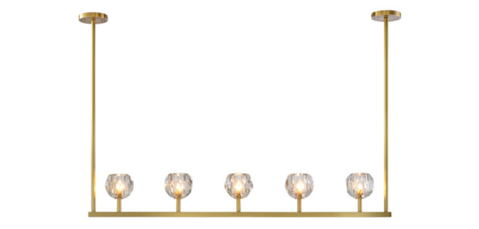 Люстра RH Boule De Cristal Linear Chandelier 5 Люстра RH Boule De Cristal Linear Chandelier 5 - Loft-Concept в Твери