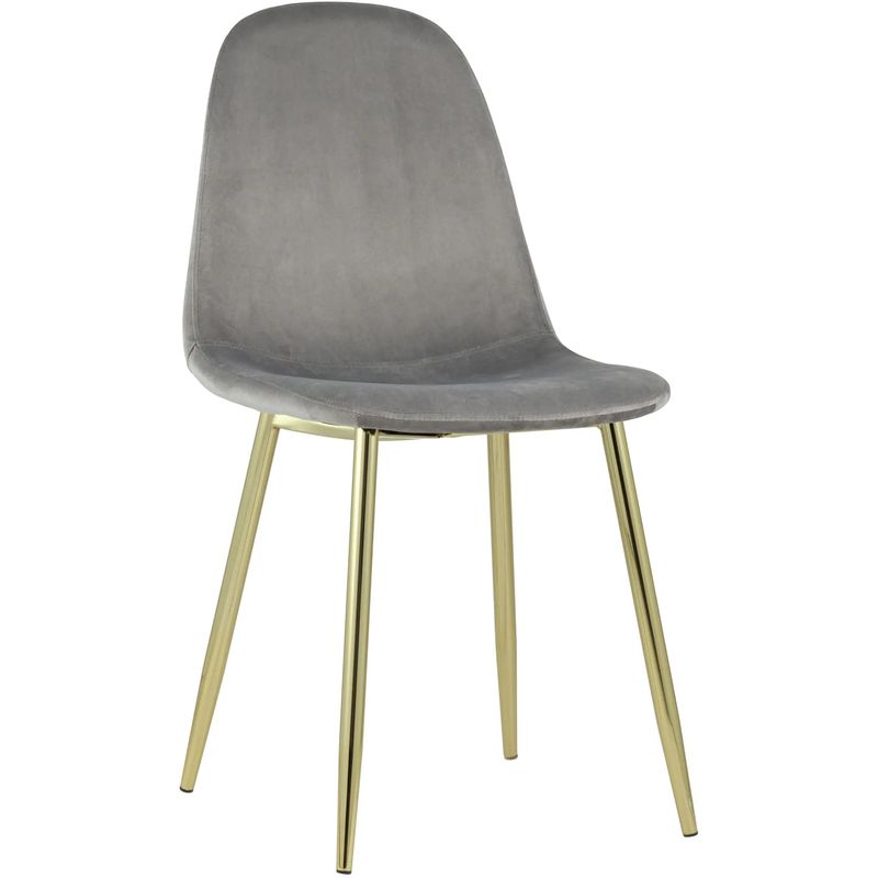 Стул Archie Chair Серый велюр Золотые ножки Серый Золотой Стул Archie Chair Серый велюр Золотые ножки Серый Золотой в Твери | Loft Concept