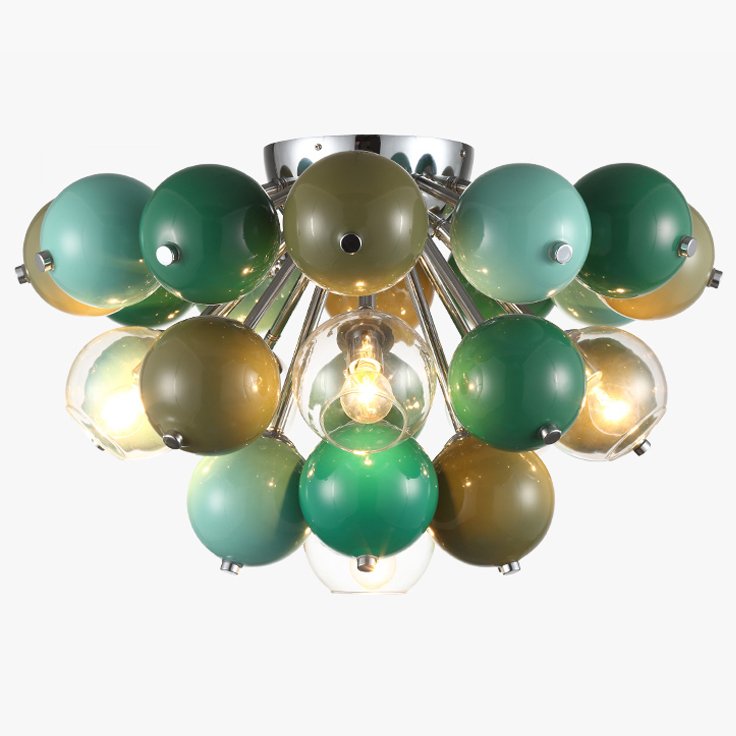 Потолочная люстра Green Ceads Ceiling lamp Зеленый Оливковый Потолочная люстра Green Ceads Ceiling lamp Зеленый Оливковый в Твери | Loft Concept