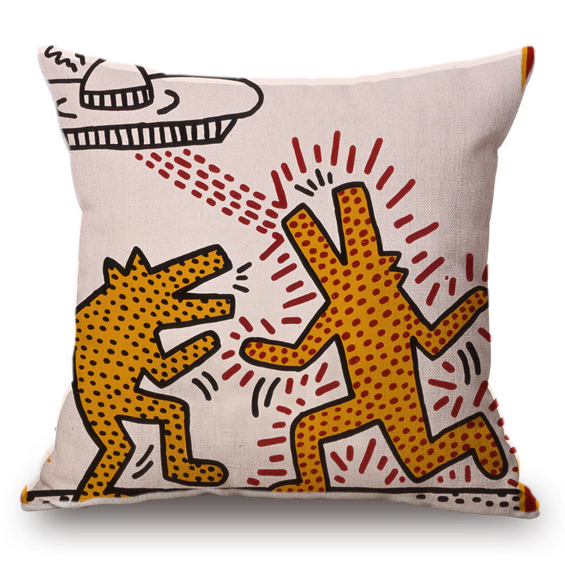 Подушка Keith Haring 9 Мульти Подушка Keith Haring 9 Мульти в Твери | Loft Concept