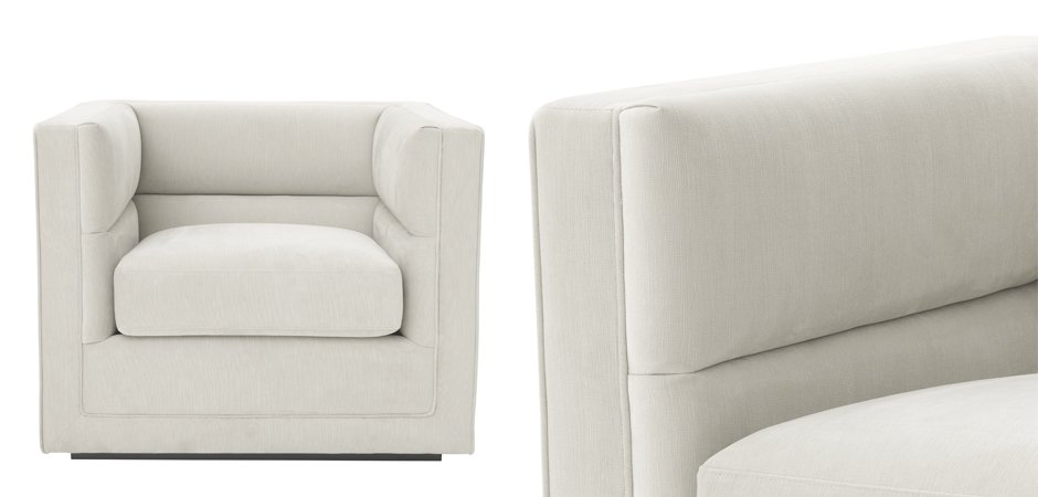 Кресло Eichholtz Сhair Adonia Pebble grey - Loft-Concept в Твери