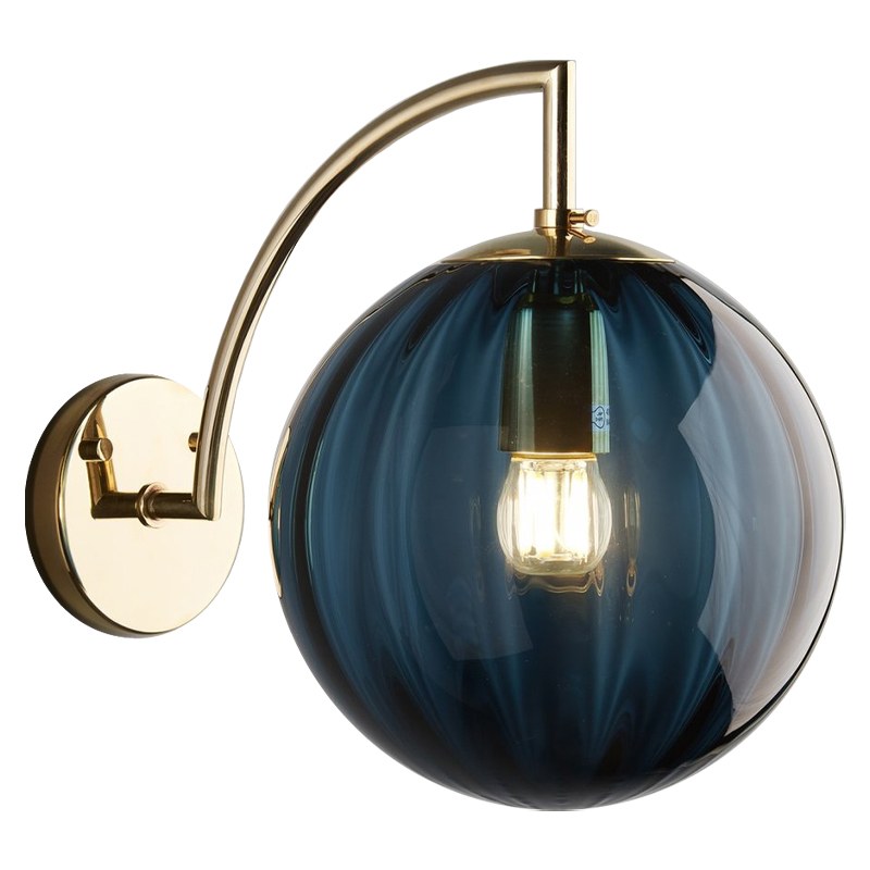 Бра Hector Sconce Blue Глянцевое золото Синий Бра Hector Sconce Blue Глянцевое золото Синий в Твери | Loft Concept