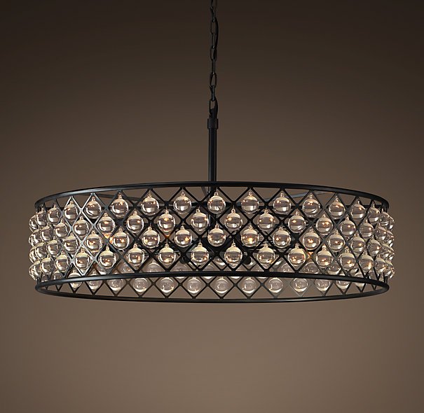Люстра RH Spencer Hoop Chandelier 80 Черный Люстра RH Spencer Hoop Chandelier 80 Черный в Твери | Loft Concept