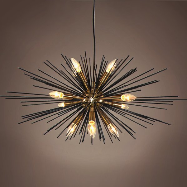Люстра Astra Chandelier Sputnik Gold & Black Люстра Astra Chandelier Sputnik Gold & Black в Твери | Loft Concept
