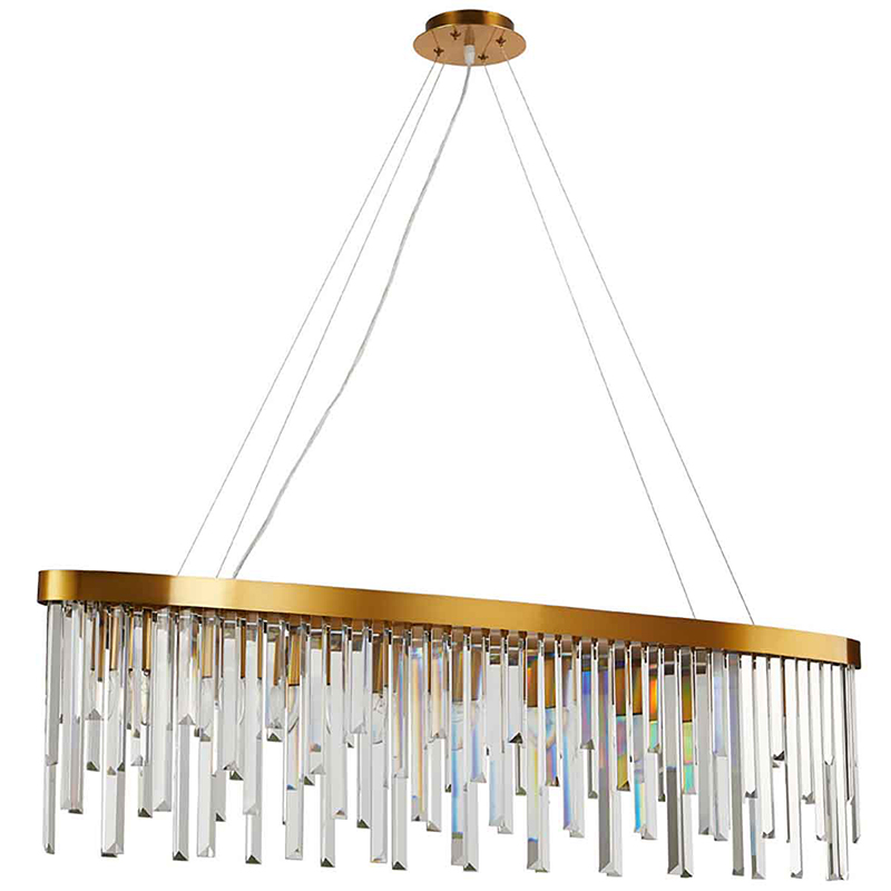 Люстра Bennett Oval Chandelier gold Прозрачный Золотой Люстра Bennett Oval Chandelier gold Прозрачный Золотой в Твери | Loft Concept