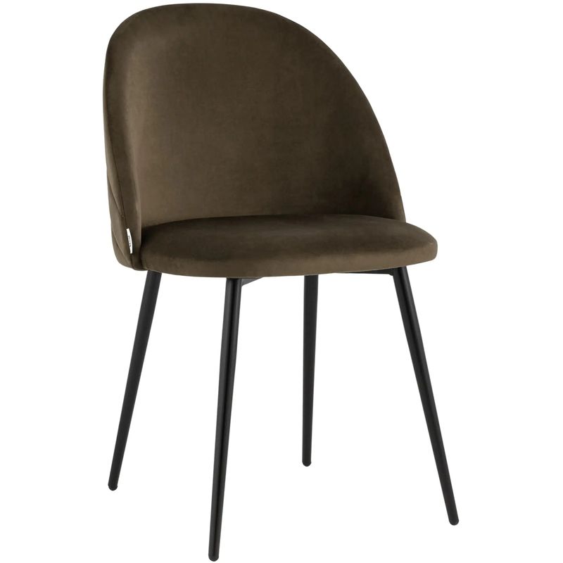 Стул Коричневый Велюр Miruna Leaf Chair Коричневый Черный Стул Коричневый Велюр Miruna Leaf Chair Коричневый Черный в Твери | Loft Concept