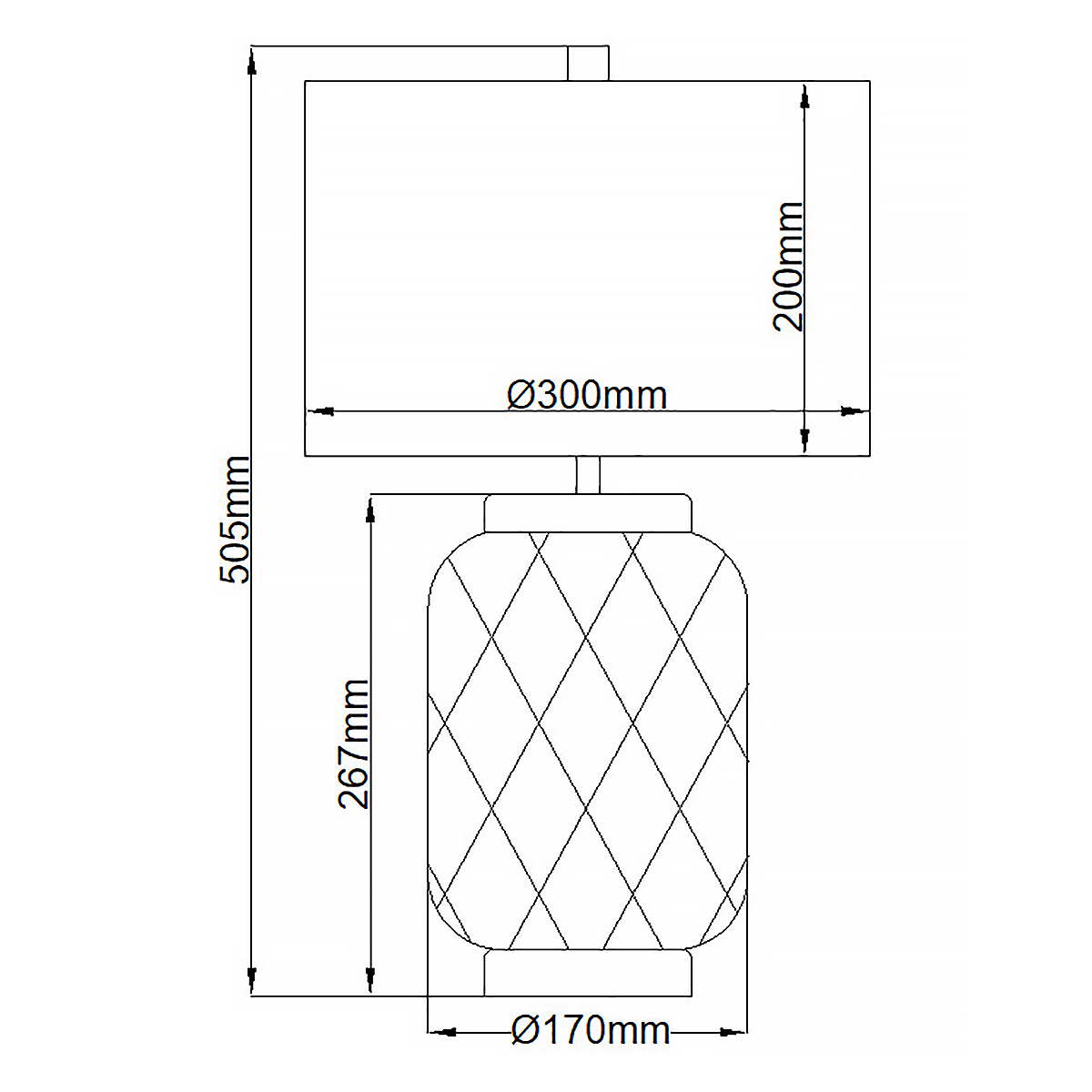 Настольная лампа с цилиндрическим абажуром и прозрачным стеклянным основанием Quintiesse в Твери
