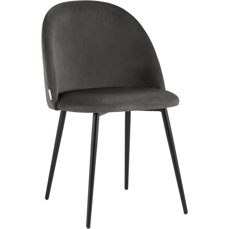 Стул Серый Велюр Miruna Leaf Chair Серый Черный Стул Серый Велюр Miruna Leaf Chair Серый Черный в Твери | Loft Concept