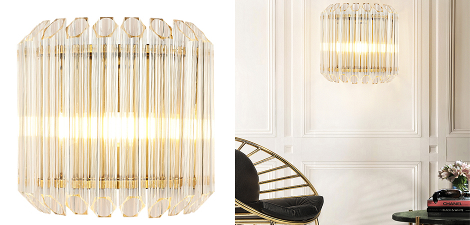 Бра Hexagon Wall Lamp прозрачное стекло Бра Hexagon Wall Lamp прозрачное стекло - Loft-Concept в Твери