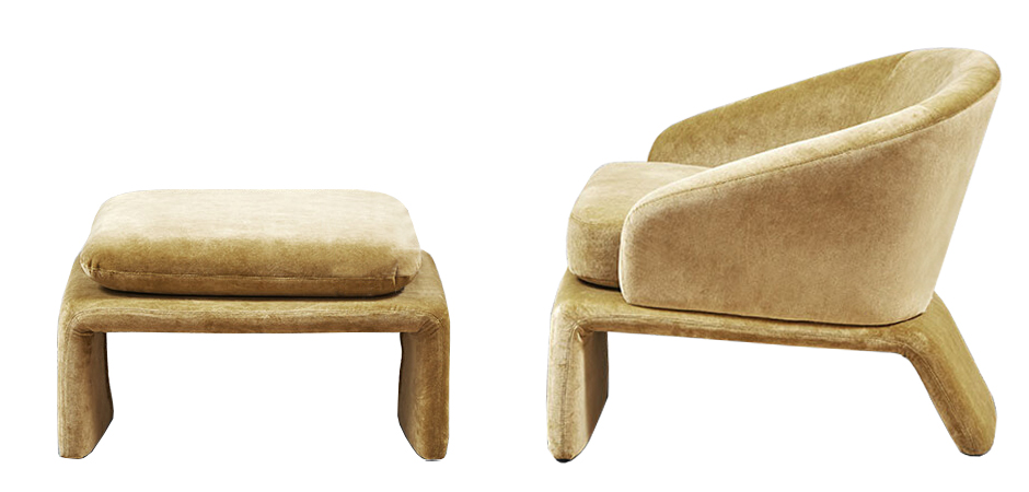 Кресло и пуф Connor Armchair Кресло и пуф Connor Armchair - Loft-Concept в Твери
