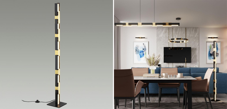 Торшер Shades of Gold с выключателем Торшер Shades of Gold с выключателем - Loft-Concept в Твери
