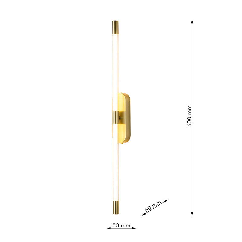 Бра Trumpet tube Double Золотое 60 см в Твери