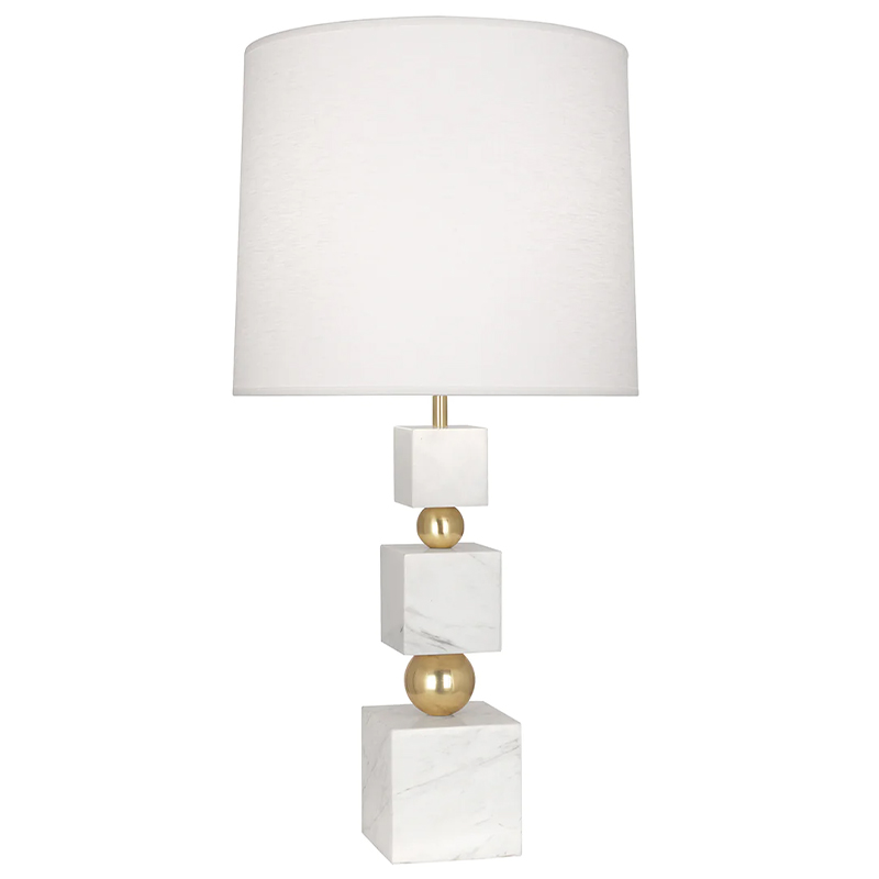 Настольная лампа Totem Table Lamp in White Marble Белый Белый Мрамор Bianco Глянцевое золото Настольная лампа Totem Table Lamp in White Marble Белый Белый Мрамор Bianco Глянцевое золото в Твери | Loft Concept