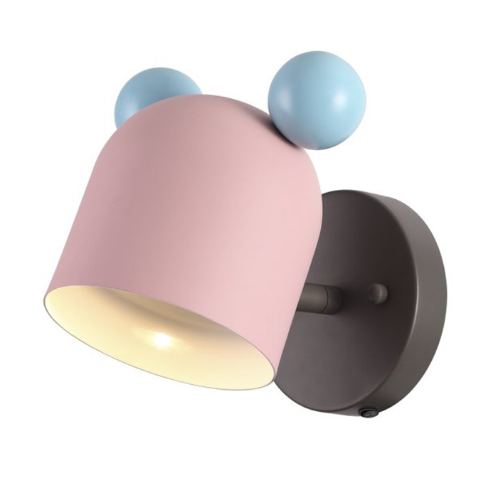 Бра Mickey Mouse Pink Розовый пастельный Бра Mickey Mouse Pink Розовый пастельный в Твери | Loft Concept